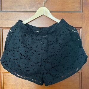 Wanderlux Black Lace Shorts